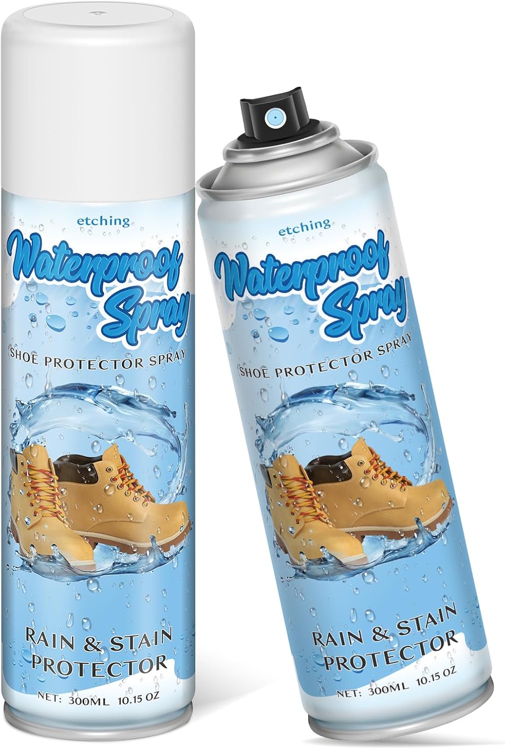 Adhesive Gbye 2 Pack Shoe Protector Spray, Suede Protector Spray, Rain & Stain Waterproof Protection for Shoes, Boots, Handbags, Purses, Suede, Leather, Canvas, Nubuck, Fabric, Nylon, 10.15Oz