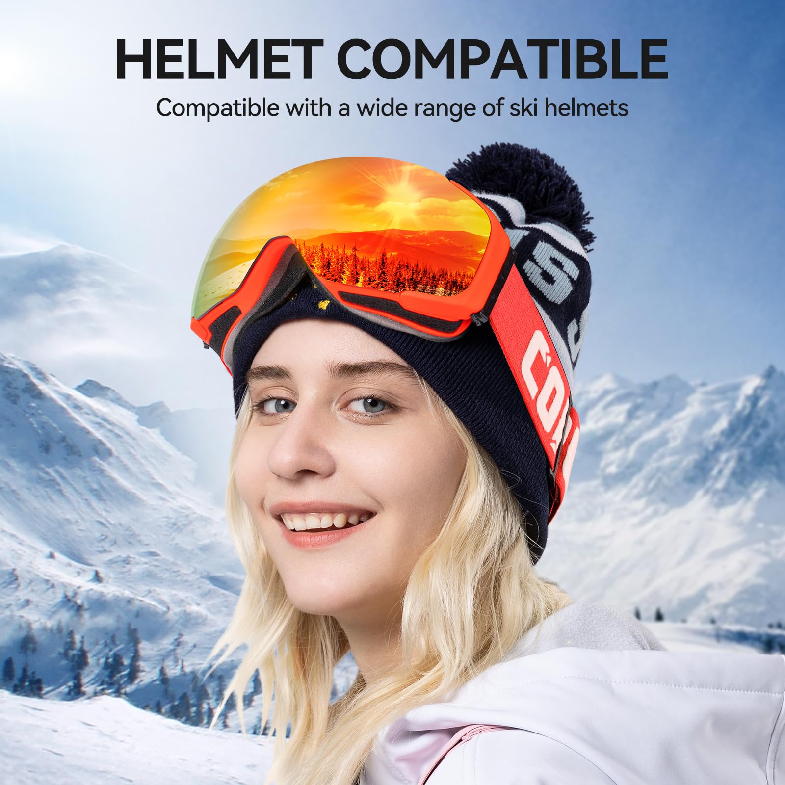 Amazon | COPOZZ スキーゴーグル、G2 磁気式 スノーボード／偏光