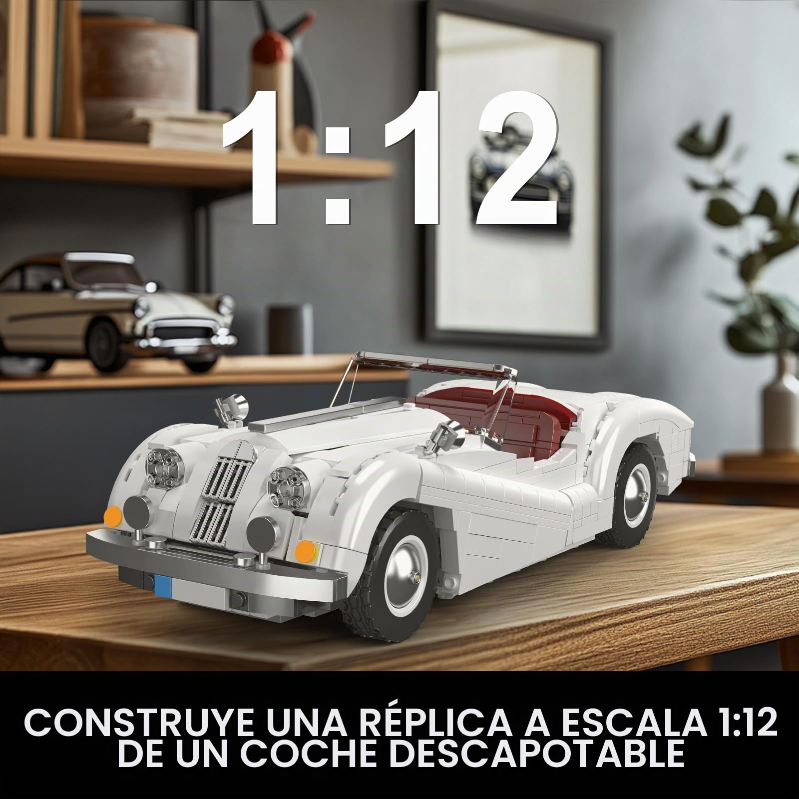Mould King 10236 Tecnología Coche Deportivo Bloques de Construcción, 1302 Piezas Modelo de Coche Clásico Creativo, Set para Adolescentes y Adultos (14+)