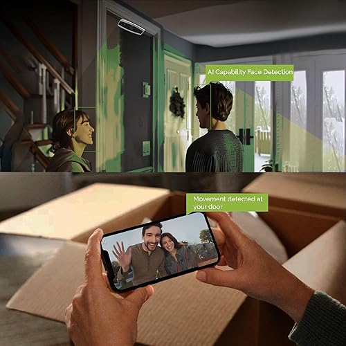 Miniatura 4 de Remo+ DoorCam 3 - Cámara de seguridad inalámbrica sobre la puerta, almacenamiento de video rodante de 3 días sin suscripción, video de 1080p, visión