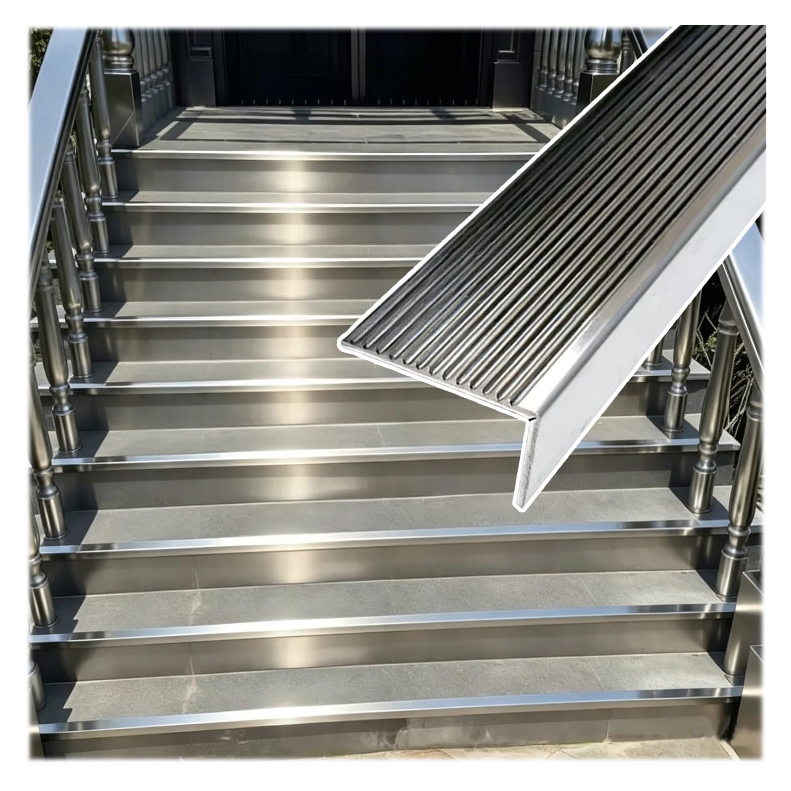 Nez de marche escalier anti-effritement pour protéger les angles d'entrepôt et de couloir 86cm
