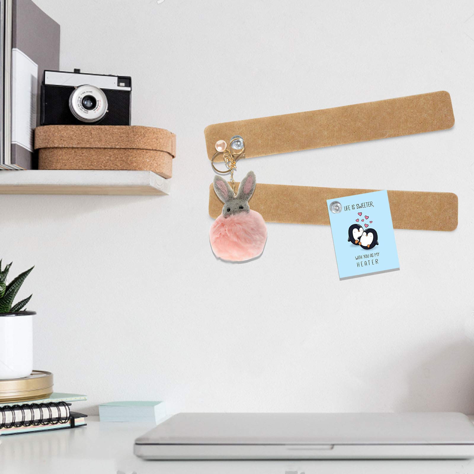 Buy Felt Pin Board Bar Strips Bulletin Board Tiles for Wall with 40