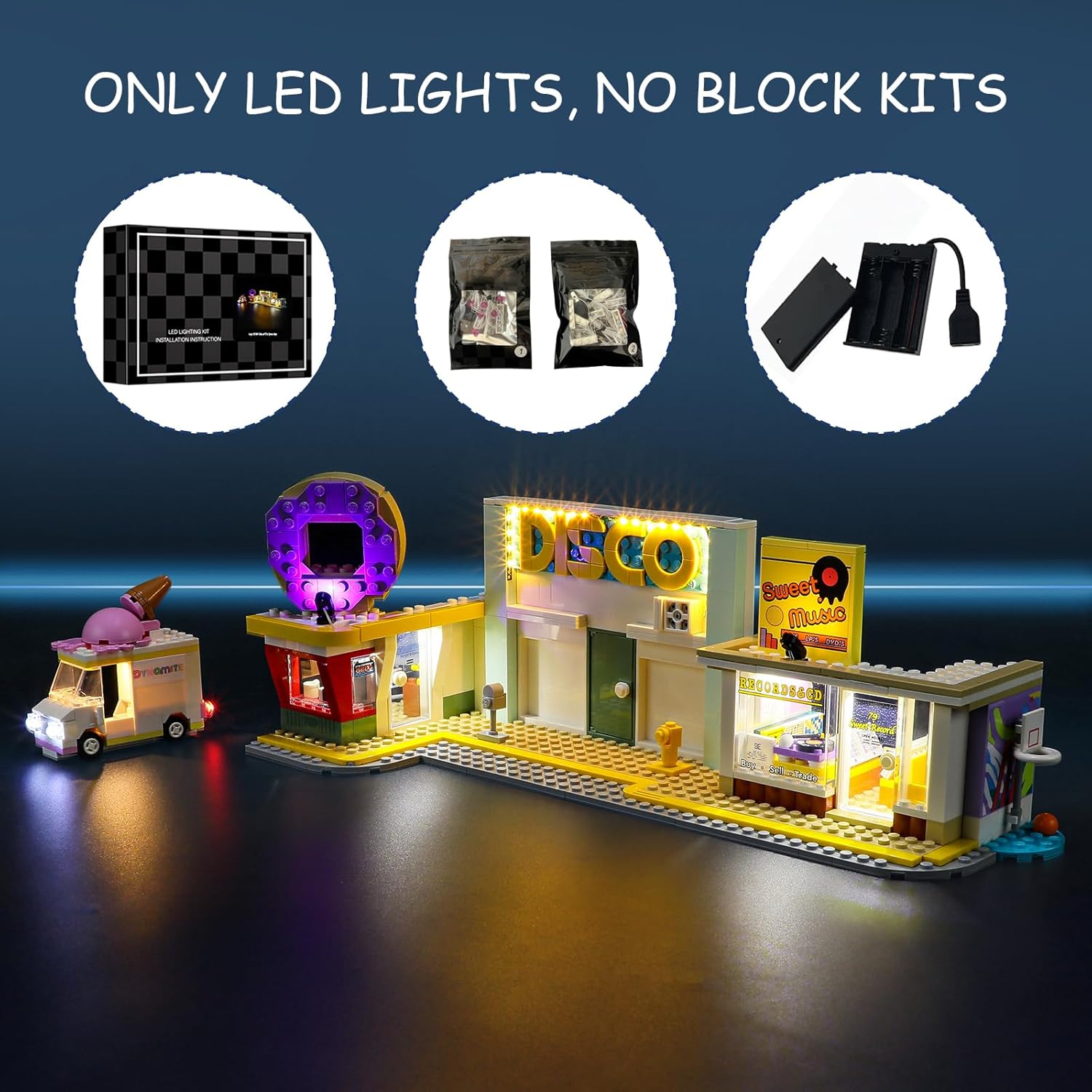 LED Light Kit for Lego 21339 Ideas Dynamite Set, Compatible with Lego 21339 Building Blocks Model(Not Include Blocks Set)