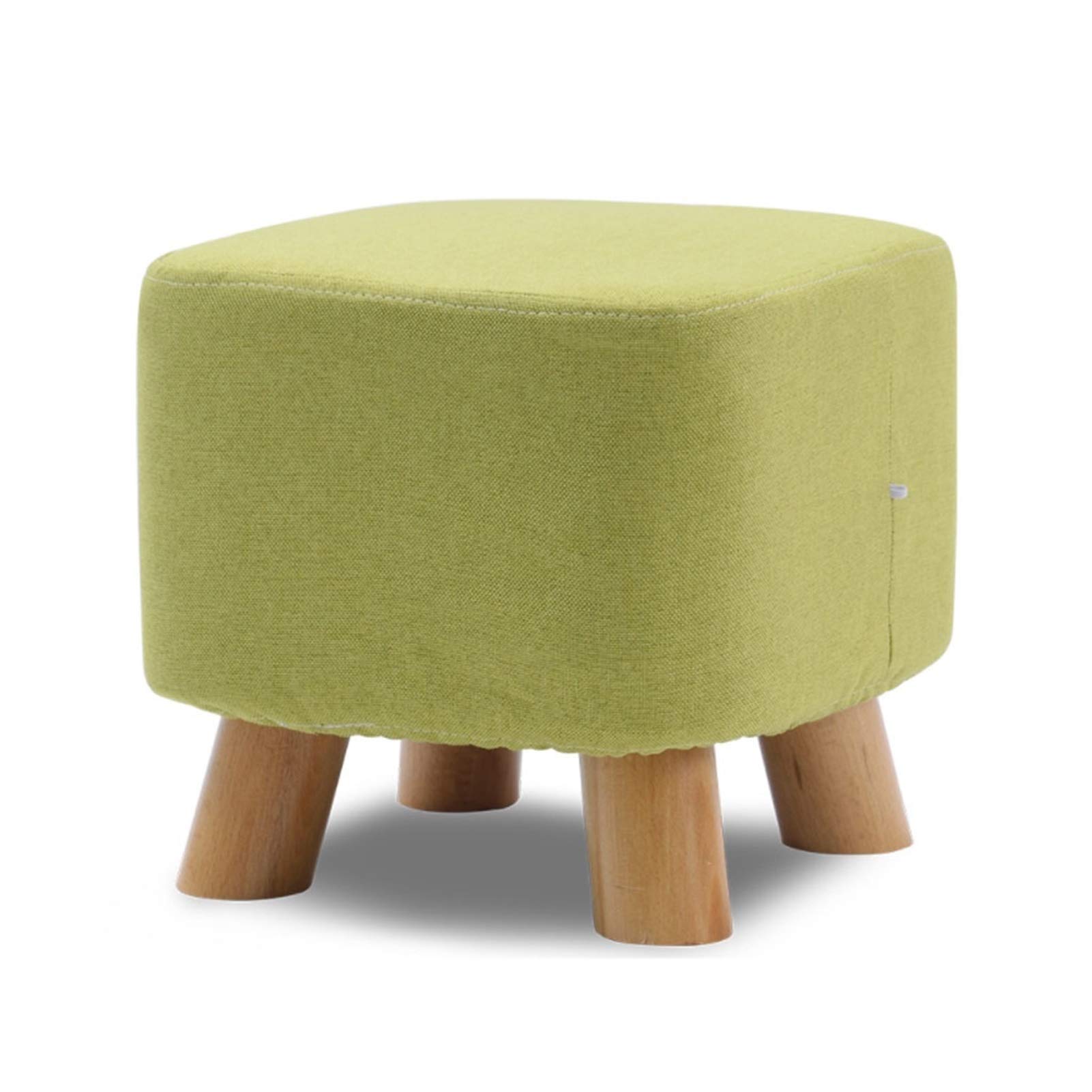Taboret z litego drewna otomana podnóżek krótka ławka nowoczesne meble taboret na buty kreatywna dekoracja (zielony)