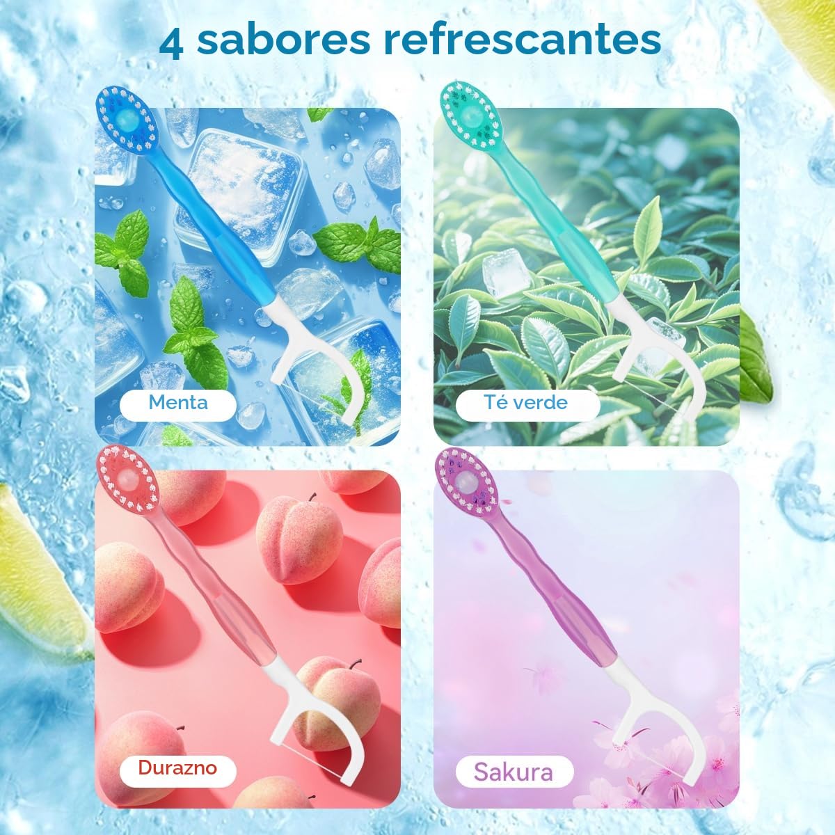 YUNCHI 72PCS Mini Cepillo Dientes Viaje Portátil, 5 en 1 Cepillos de Dientes Desechables con Pasta, Hilo Dental, Palillo de Dientes, Raspador de Lengua, Envueltos Individualmente Cepillo de Dientes