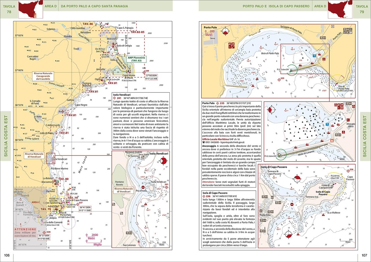 Sicilia: Isole Eolie, Egadi, Pelagie, Pantelleria e Malta. Portolano cartografico 2024. Con espansione online (Vol. 4)