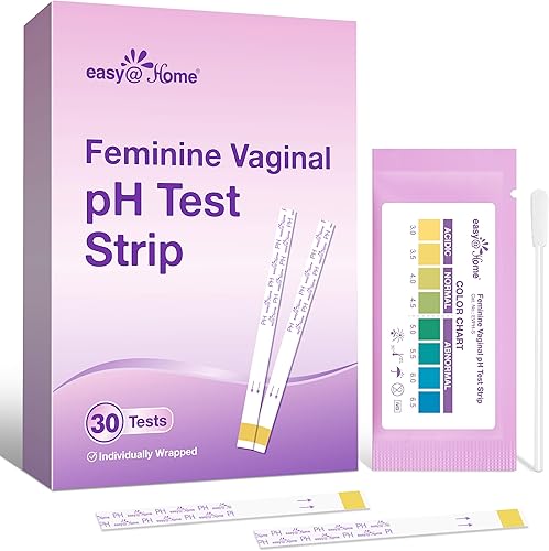 EasyHome Prueba de pH vaginal -30 tiras  Kit de prueba de VB en casa para mujeres  Prueba de infección por levaduras + equilibrio de pH para mujeres