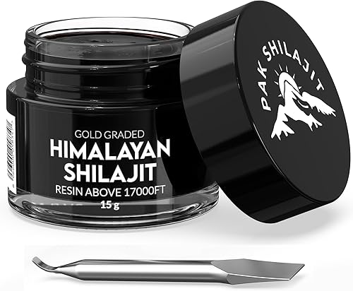Resina Shilajit pura del Himalaya 45 días secado al sol y grado dorado por encima de 17000 pies | Purificada y orgánica, más de 85 minerales