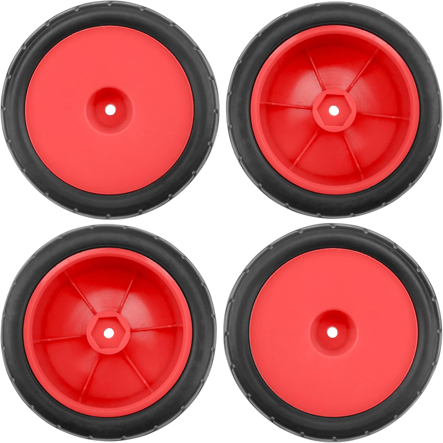 4x 1/10 RC Off-Road Car Buggy Red Tires