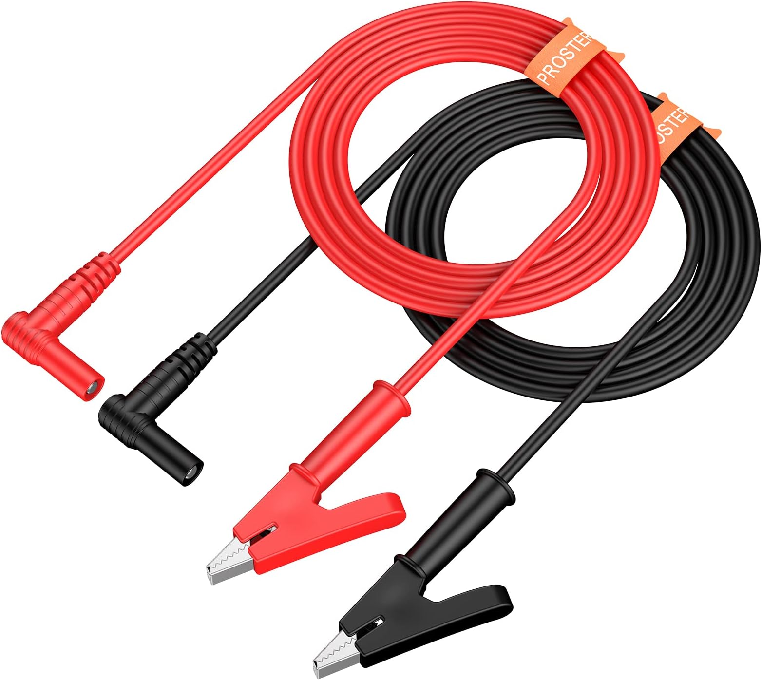 Proster Multimeter Test Leads 2PCS 4mm Banana Plug to Alligator Clip ...