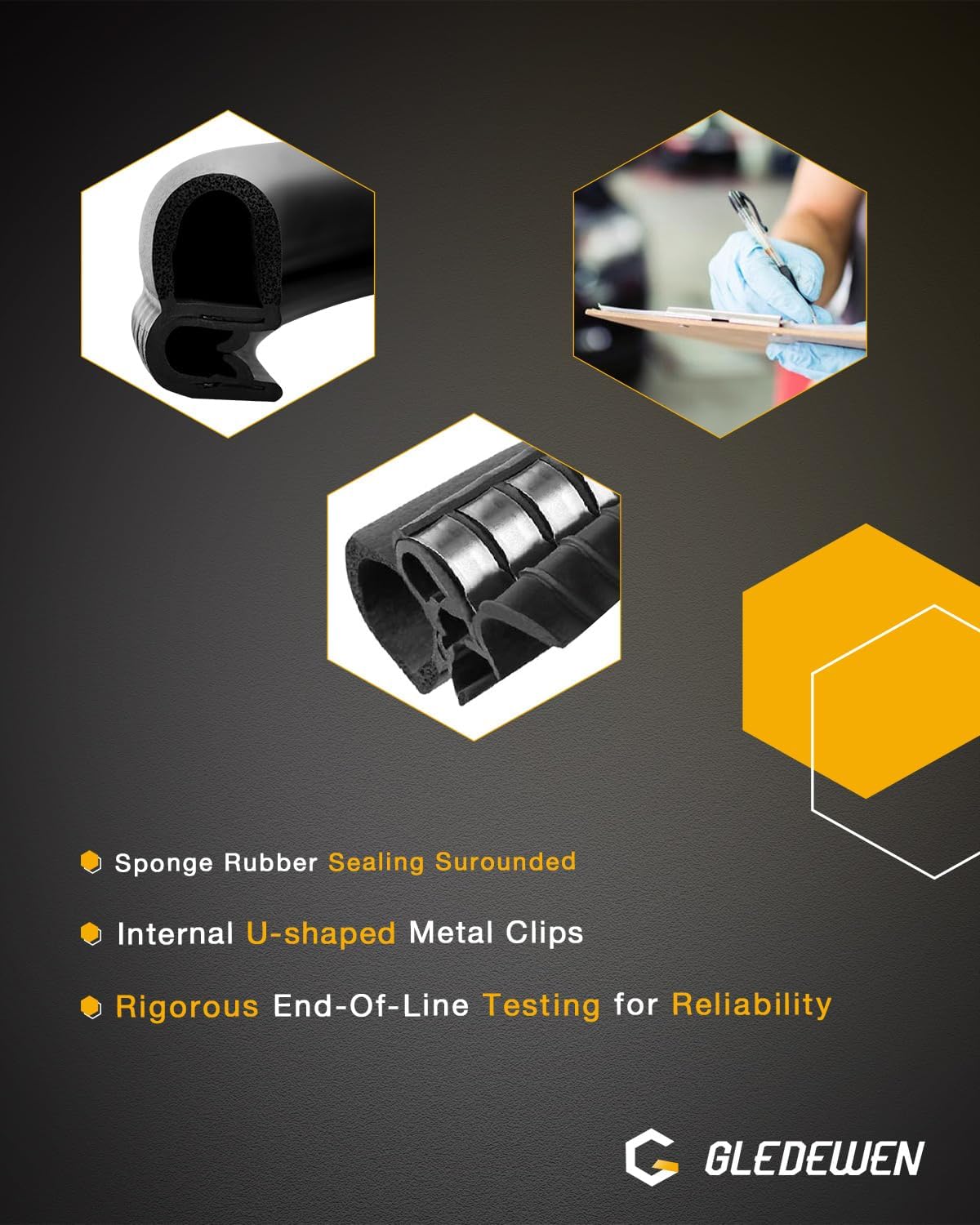 Door Seal Weatherstrip, Compatible with 1988-2000 Chevy GMC C1500 C2500 C3500 K1500 K2500 K3500, Blazer Suburban Tahoe Yukon, Rubber Seal Trim Weather Stripping, Front Left & Right Side Weatherstrip