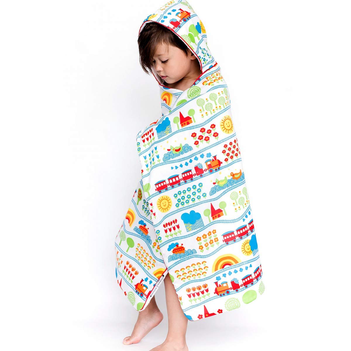 HECCEI Kapuzenhandtuch Baby - 140x70 Cm Kuscheliges Badetuch Mit Tierkapuze, 2er Set Dino & Elefant