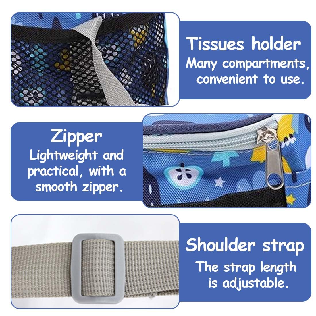Organizador universal para cochecito de bebé - Organizador grande para cochecito de bebé - Bolso multifuncional para cambiar pañales - Práctico bolso para cochecito.