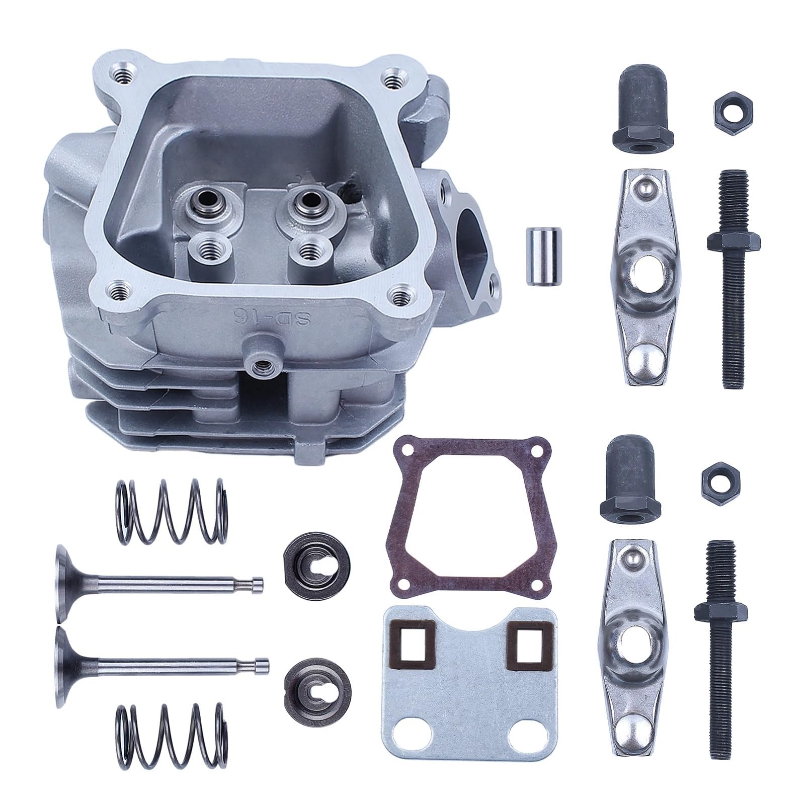 Juego de resortes for balancín válvula y Culata Motor Compatible con Honda GX160, GX200, Modelos Chinos 168F, 5, HP, 6, 2 kW 3