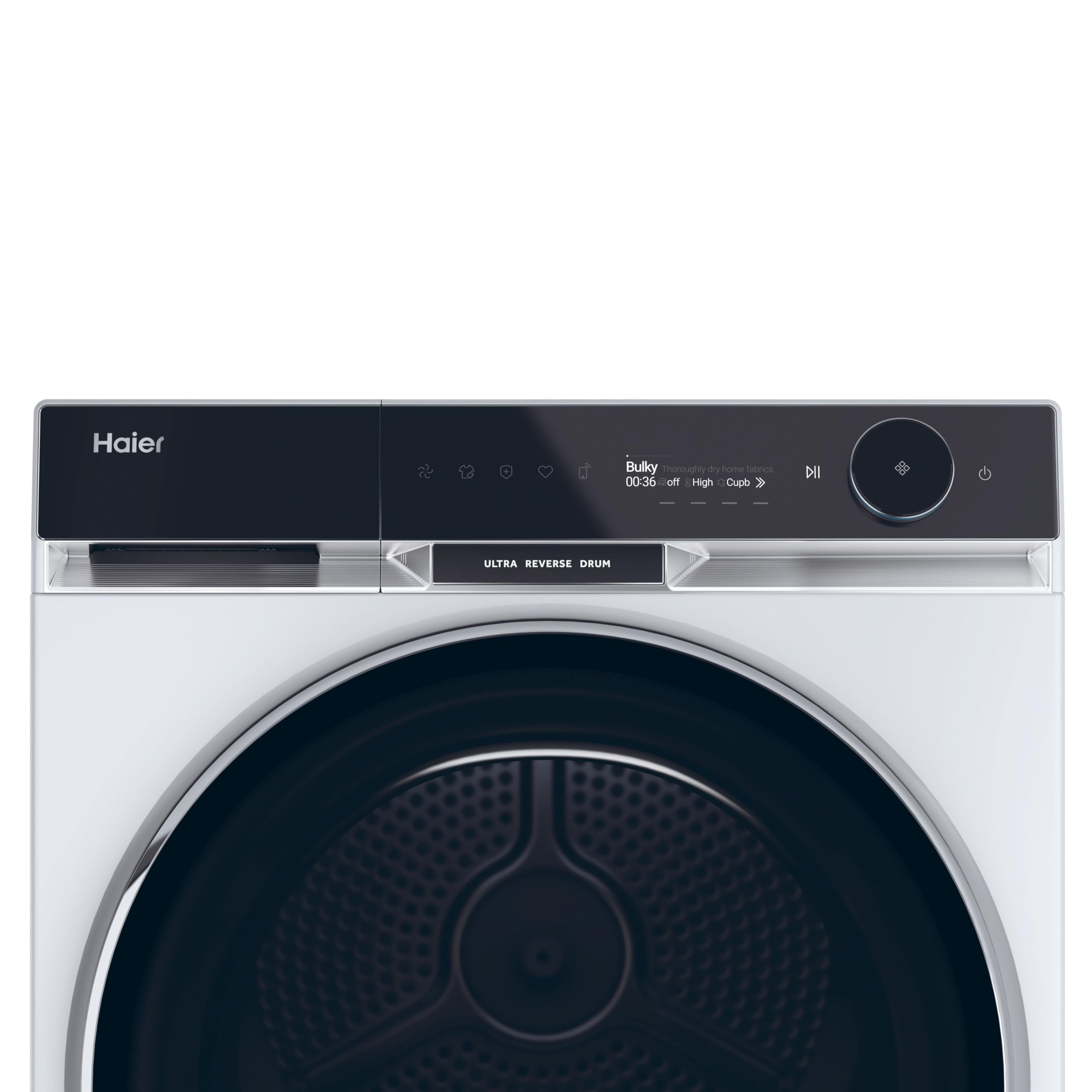 Haier X Serie 11 Asciugatrice 9 Kg, Libera Installazione, Carica Frontale, Classe A+++-10%, 5 Livelli d'intensità, Ultra Reverse, Partenza Programmabile, Vapore, 85x59,5x69,5 Bianca - HD90-A3Q397U1-S