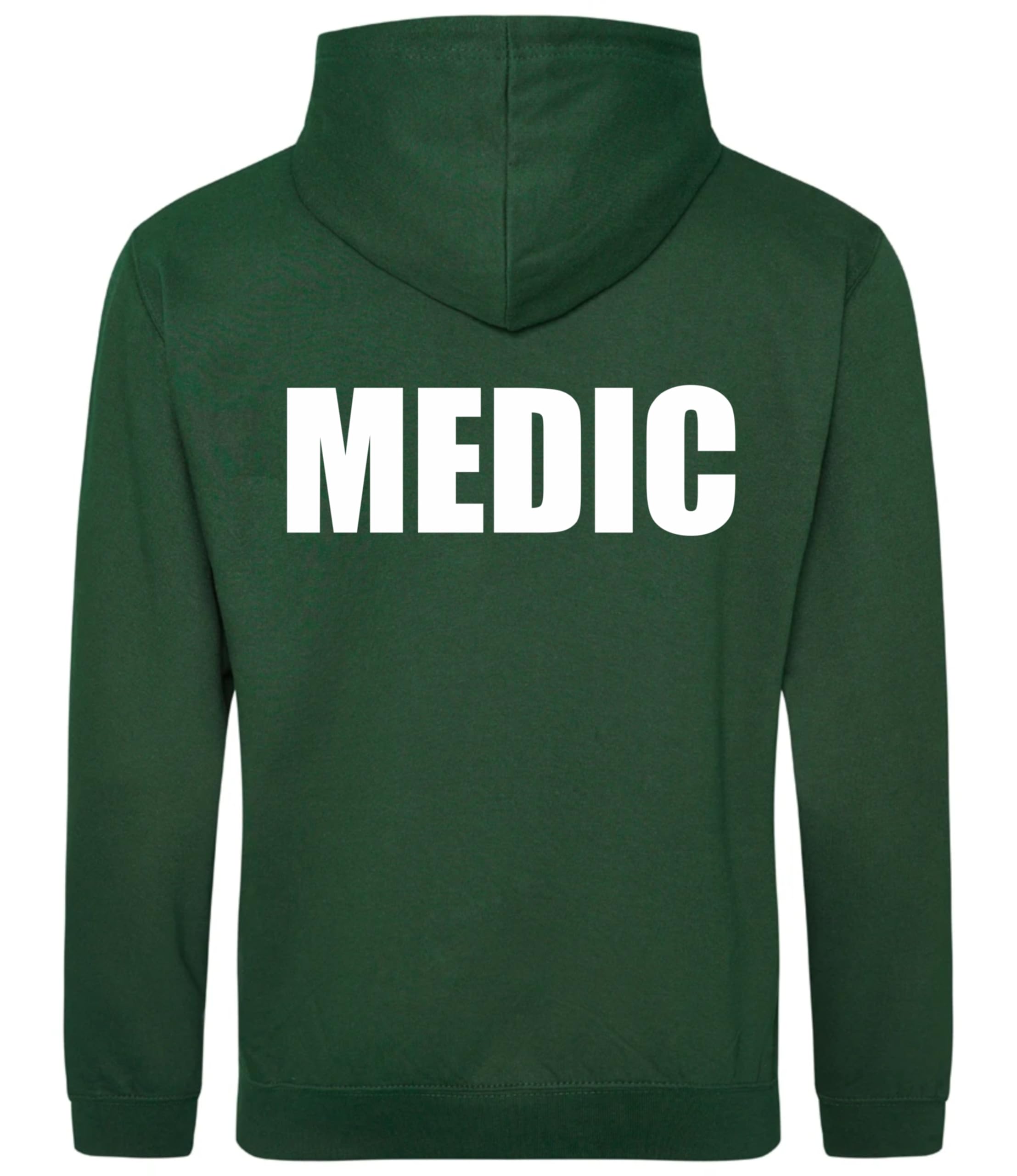 Brook Hi Vis UK Medical Team Printed Green Hoodie, Medical Clothing xx-large