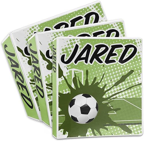 Miniatura 3 de Carpeta personalizada de fútbol con 3 anillas, 2 pulgadas