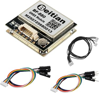 BF-880 Beitian GPS Module with QMC5883 Compass+GPS Active Antenna Triple-Mode TTL Level GPS Car Navigation Support GPS Beidou Galileo for Arduino Raspberry Pi Flight Controller