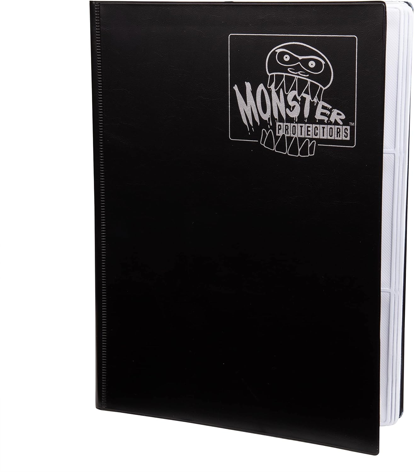 monster binder 9 pocket trading card album The Original Album- 20 Side Loading 9- Per Page TCG Binder- Holds 360 Sleeved Trading Cards- Holofoil Pink- Compatible with Yugioh, Pokemon, MTG Magic the Gathering Cards Custom Binding Expands as you put more cards into it Monster Binder - 9-Pocket Matte