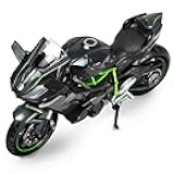 Motorcycle Toy Compatible for Kawasaki Ninja H2R 1:12 Mini Motorcycle Toy diecast Moto Mini Moto Model Gift for Kid Aged 8-14 and Adults