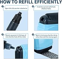 Vista 5 de Sello de rodillo de protección contra robo de identidad, azul, HS-009