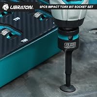 LIBRATON 9 részes Torx bit dugófej készlet 1/2" S2 acél T30-T80 ütésálló 9