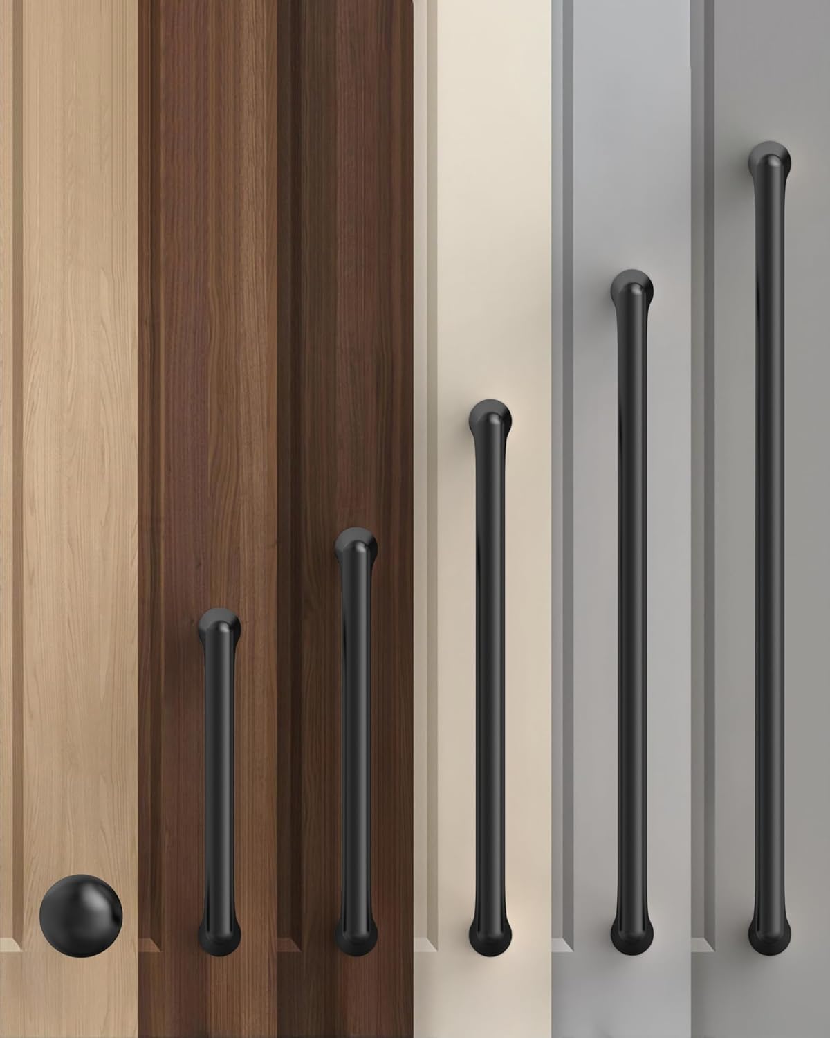 10 Pack 5"(128mm) Matte Black Cabinet Pulls Black Kitchen Cabinet Handles Dresser Drawer Pulls Cupboard Hardware for Cabinets