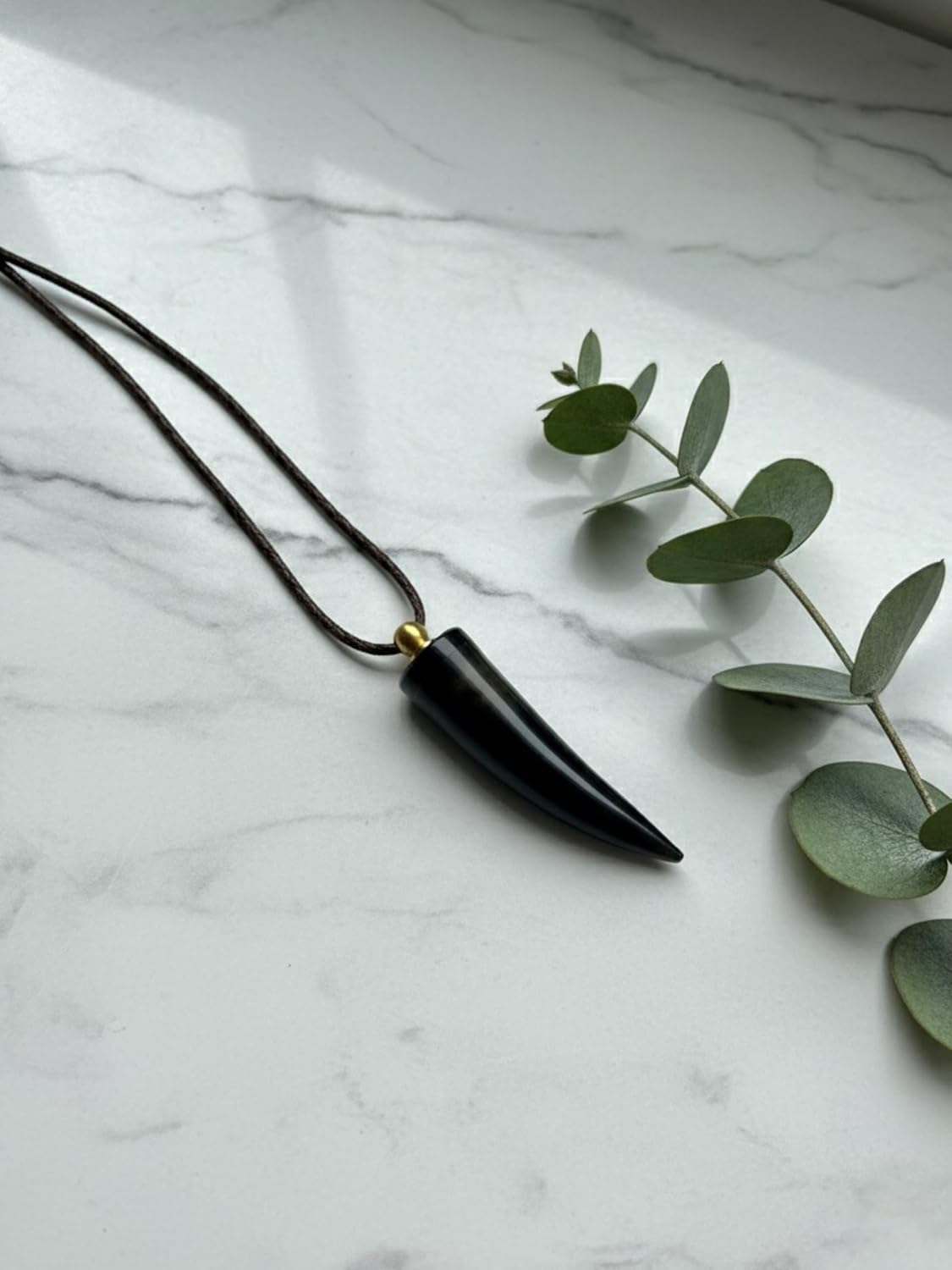 Natural Horn Urn Necklace for Ashes-Keepsake Pendant Ashes Holder for Pet,Human-Memorial Cremation Jewelry for Men Women-Genuine Horn urn With Leather Rope Necklace -Memorial Gifts for Women and Men - Image 8