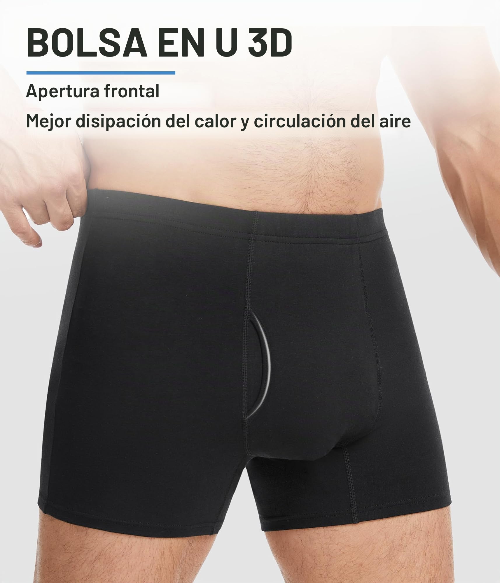 Pantalones de incontinencia para hombre, calzoncillos tipo bóxer de algodón para incontinencia, 65 ml, absorbentes, lavables, reutilizables, a prueba de fugas, paquete de 3 (negro, L)