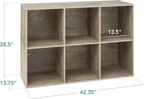 Miniatura 72 de Best Choice Products - Organizador de almacenamiento de 6 cubos, apertura de 13.5 pulgadas, estantería, estante de exhibición, personalizable con 3