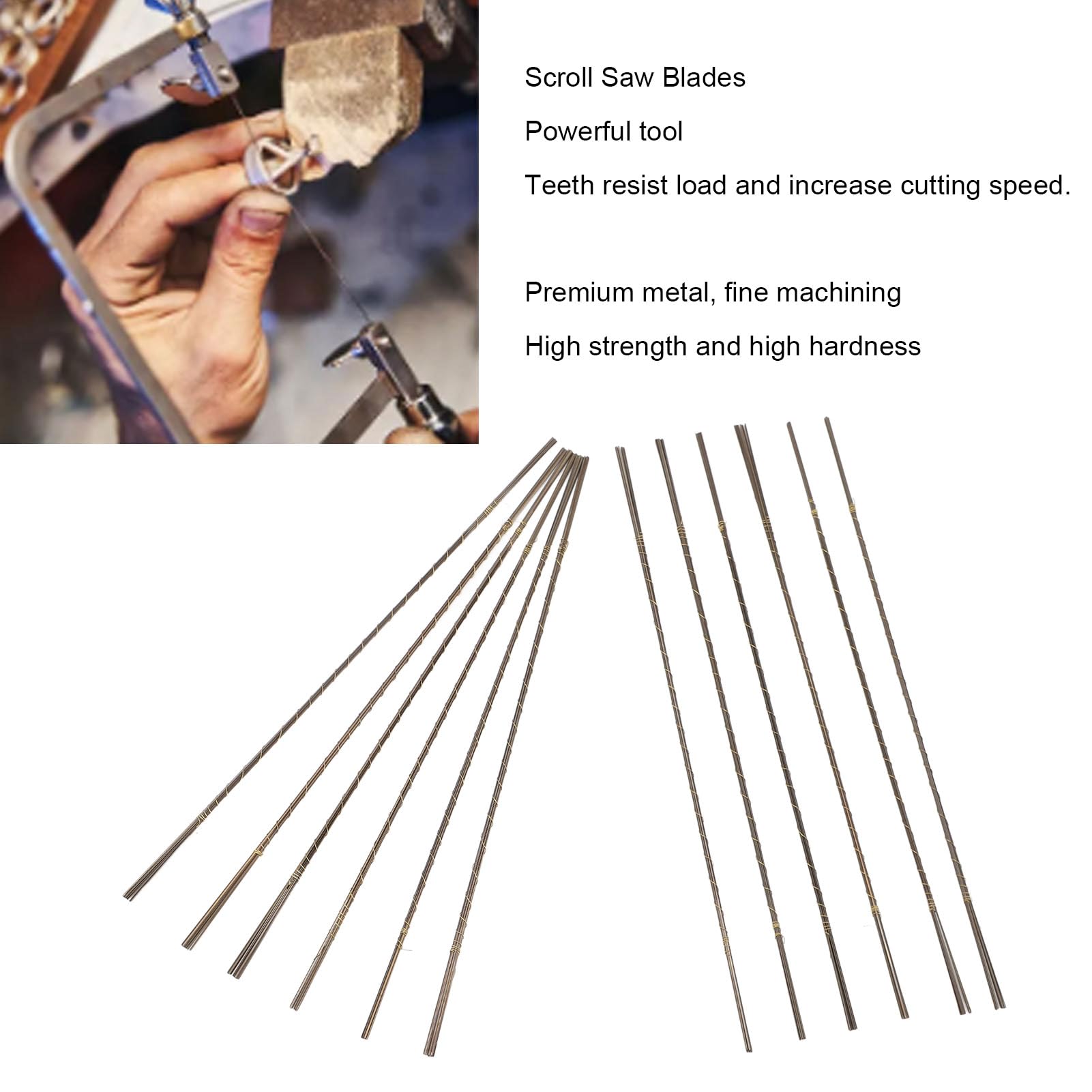 6/0 hojas de sierra para joyería, surtido de hojas de sierra de marqueta, herramienta de corte de metal de alta dureza con 144 hojas versátiles para madera, metal, joyería, artesanía, etc