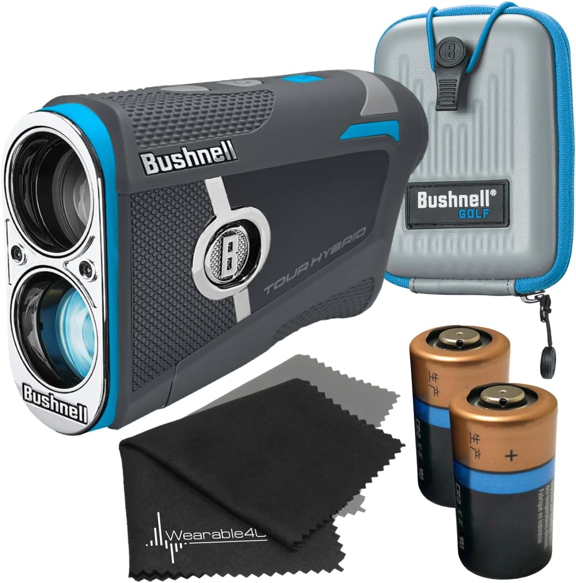 Bushnell Golf Tour Hybrid Laser Rangefinder with Onboard GPS and Slope Compensation with Wearable4U Bundle