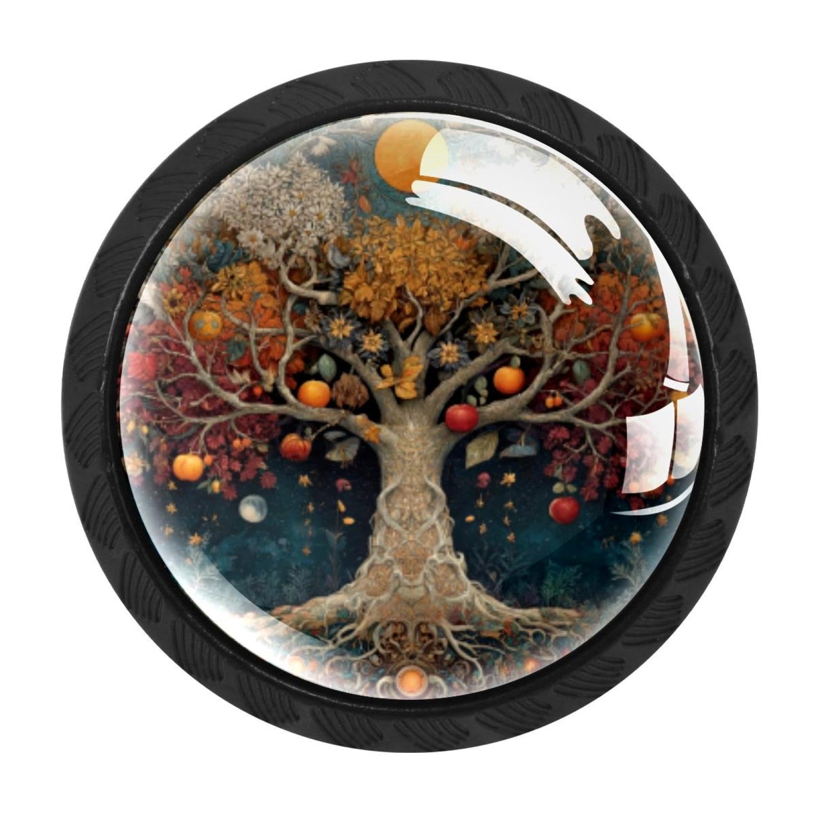 CHENZZZZ 4 Pieces Dresser Knobs Tree of Life Drawer knobs Cabinet Knobs Pull Handles for Home Kitchen Office