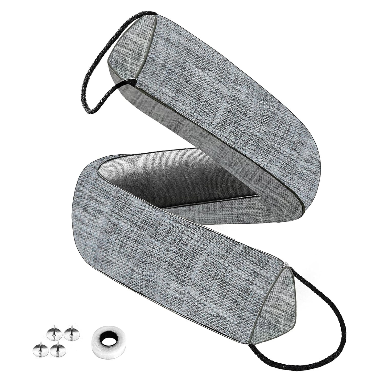 Paraspifferi per porte 90 cm, paraspifferi triangolari, per porta di casa e finestre, paraspifferi per porte, riduce la perdita di calore in inverno freddo, grigio
