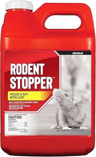 Messinas RS-G-010 - Tapón para roedores, repelente granular a granel listo para usar, 12 libras, color marrón