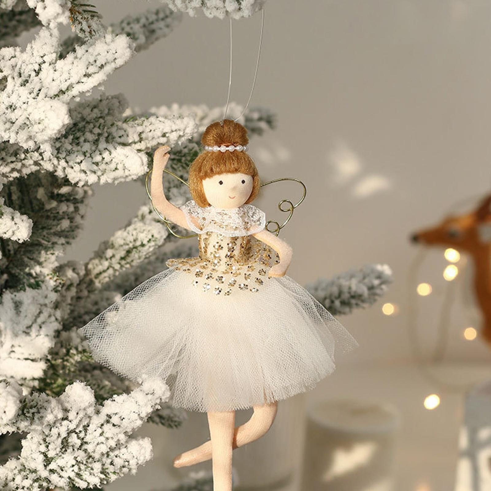 Amazon.co.jp: クリスマスツリー天使、バレエガールペンダント人形