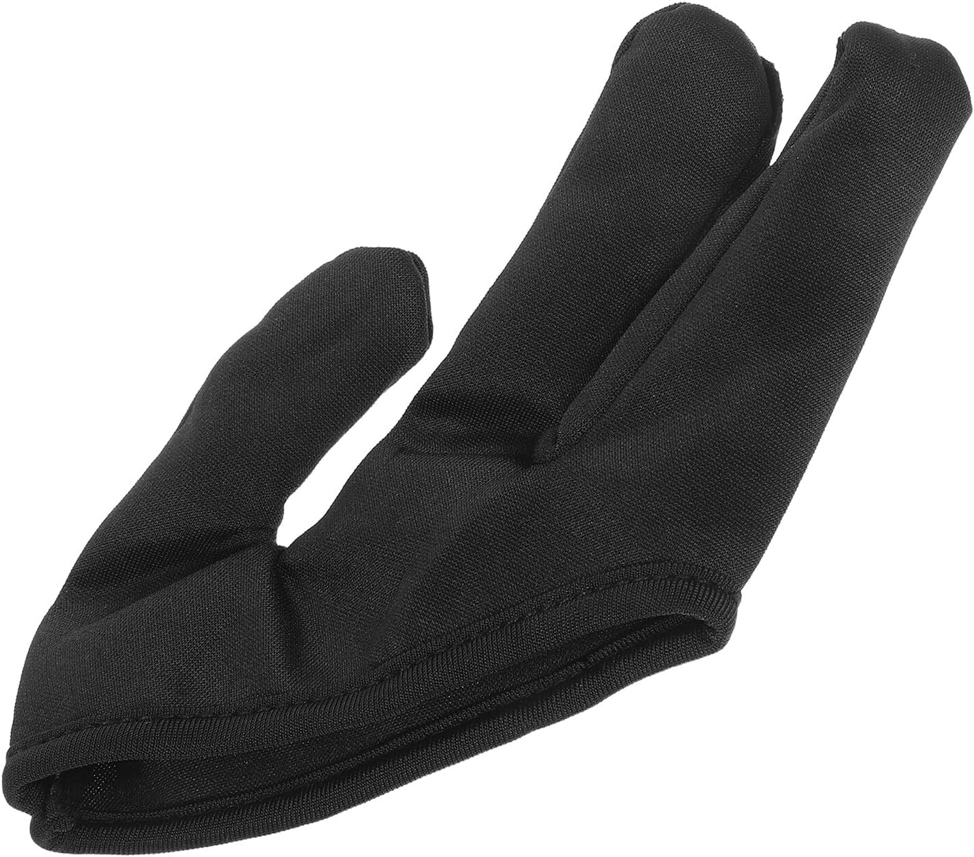 Heat Resistant Hair Styling Gloves Three-finger Heat Protection Mittens for Curling Irons and Hair Straighteners Adult Black Gloves for Professional and Home Use