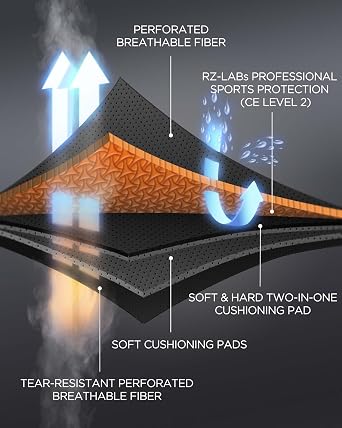 Protective Padded Shorts for Snowboard and Skate CE Level 2 Butt and Tailbone Heavy Duty Protection