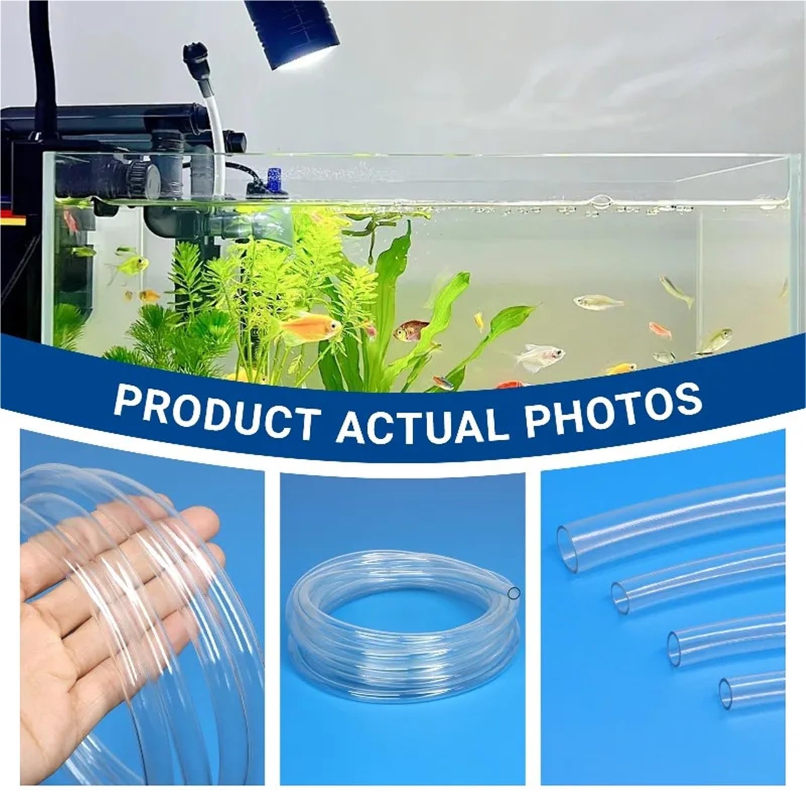 Tubo pvc Mangueras transparentes de PVC 2/5 metros, tubo bomba acuario ID 2 3 4 5 6 7 8 9 10 12 14 18 20mm, tubería plomería transparente, manguera for regar jardín(5 meters,ID 18mm x OD 20mm)