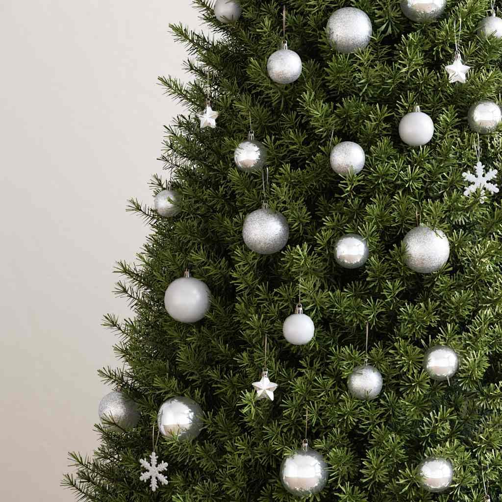 Set di 111 palline di Natale in polistirolo argentato, palline di Natale, palline decorative per albero di Natale, decorazioni natalizie
