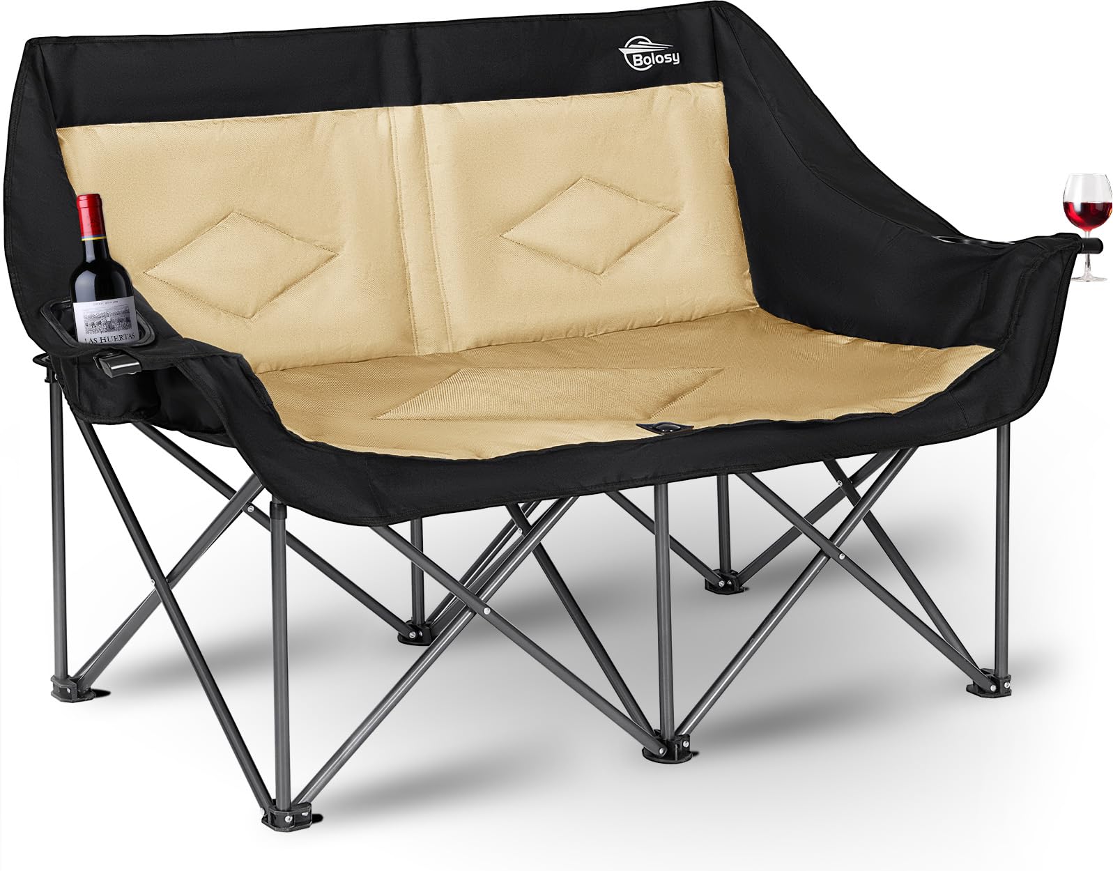 Lawn Chair Folding Loveseat Camping Chair Double Camping Chair