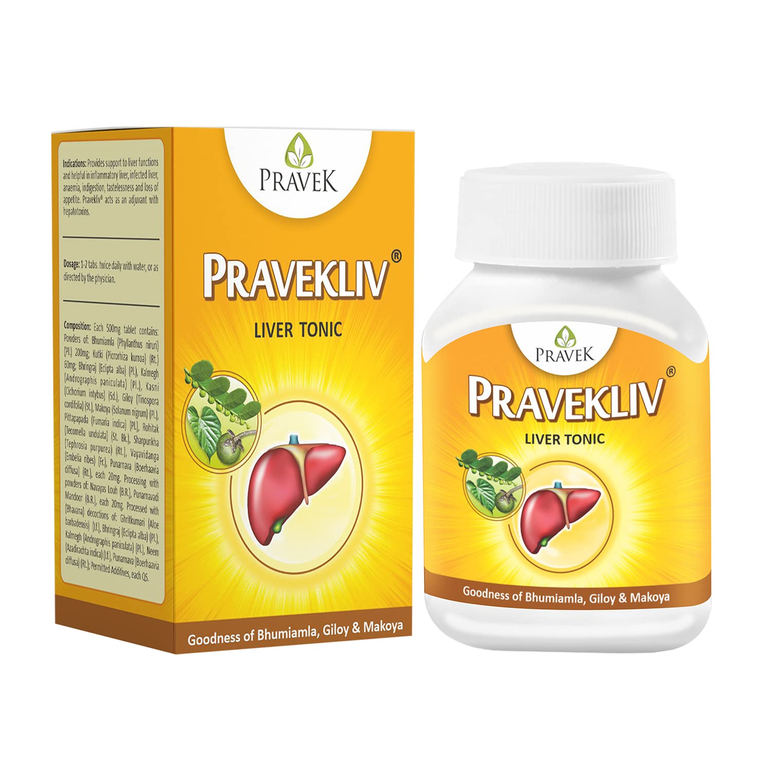 See full amazon price history chart for PRAVEK Pravekliv Tablet for Liver Health | Natural Liver Herbal Tonic | Goodness of Bhumi, Amla, Makoy & Giloy (30 Tablet Pack Of 1) PRAVEK Pravekliv Tablet for Liver Health | Natural Liver Herbal Tonic | Goodness of Bhumi, Amla, Makoy & Giloy (30 Tablet Pack Of 1) (B09RWRK5V3) Amazon Price History, Amazon Price Tracker