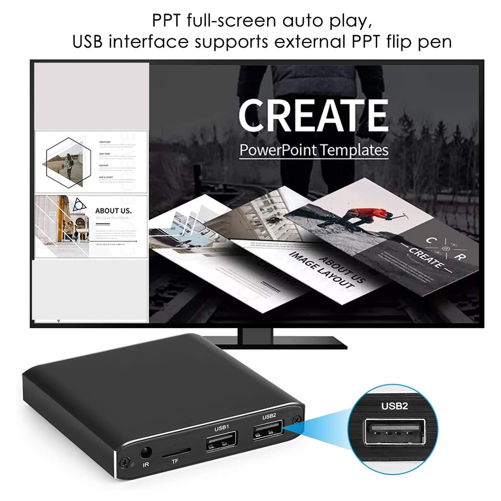 Odtwarzacz multimedialny Odtwarzacz reklamowy Automatyczne odtwarzanie w pętli z dyskiem Odtwarzacz multimedialny HD 1080P