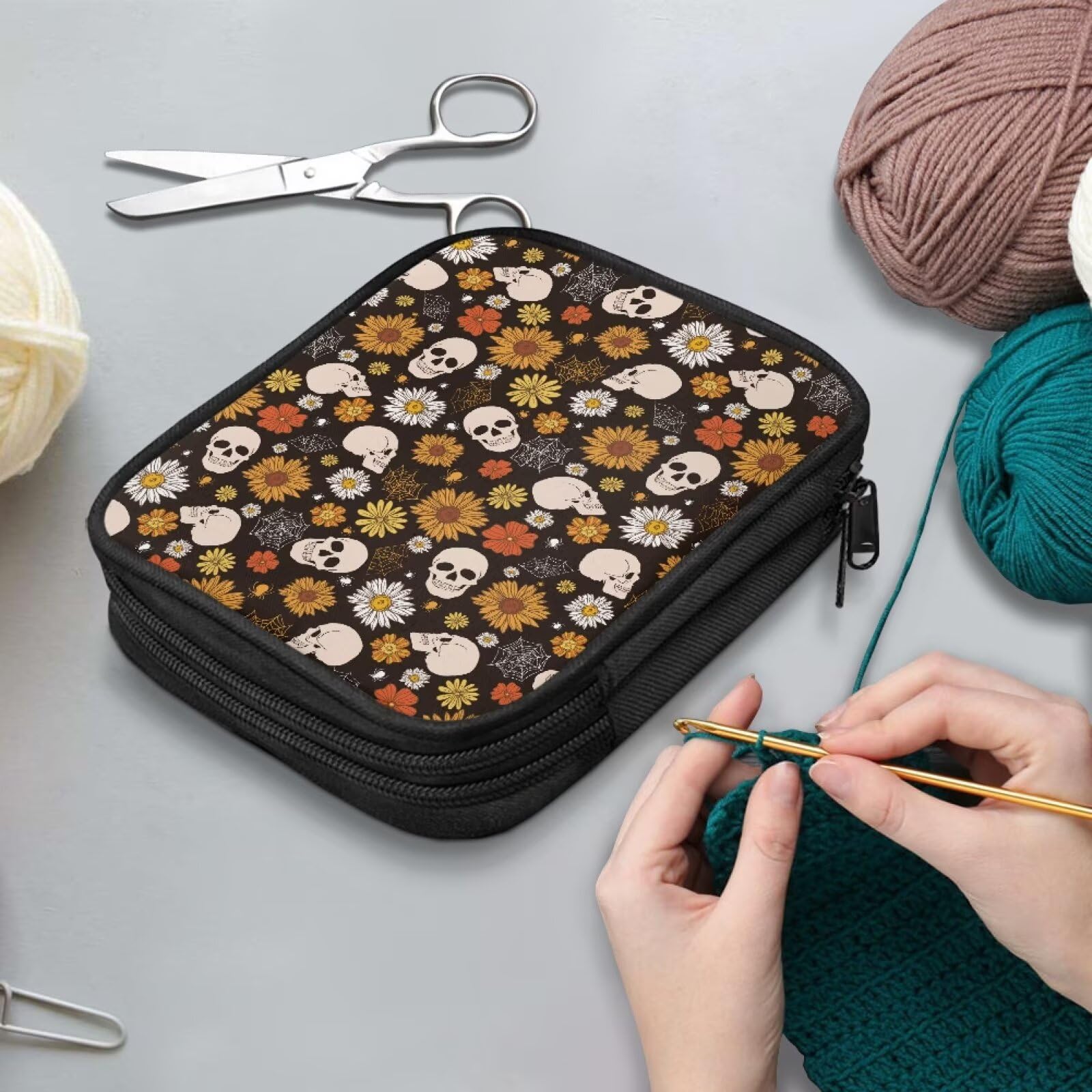 【✨貴重✨】GARNET CROW ケース Amazon.com: COEQINE Gothic Skull Crochet Hook Storage Case Empty
