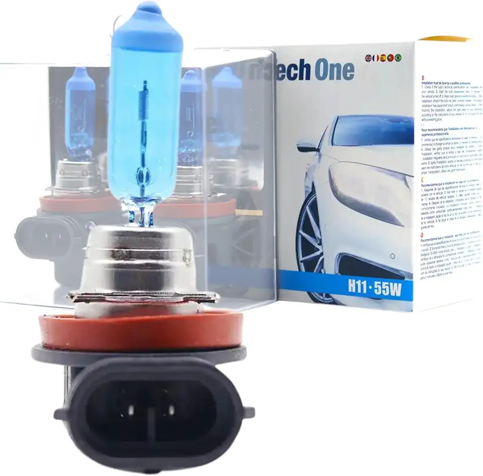 PAR DE LAMPADA SUPER BRANCA H11 12V 55W