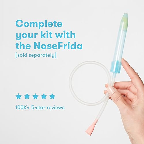 Miniatura 4 de Frida Baby NoseFrida - Kit de accesorios de repuesto y estuche de viaje, cepillo de limpieza de cerdas, 9 filtros de higiene y 2 puntas para limpiar