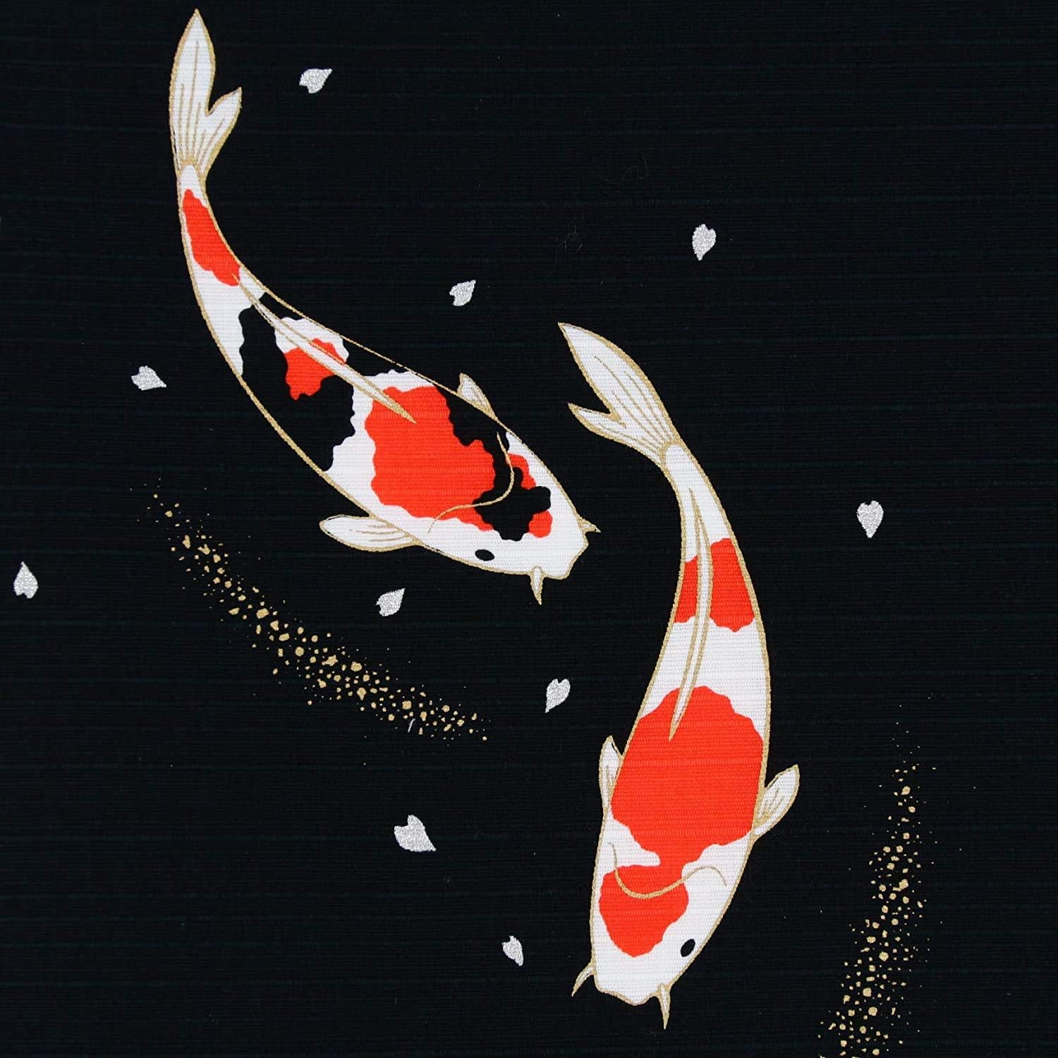 FUROSHIKI- Japanese Traditional Wrapping (NISHIKIGOI) by Maeda-senkou, Black, 1 unité (Lot de 1) - Image 3
