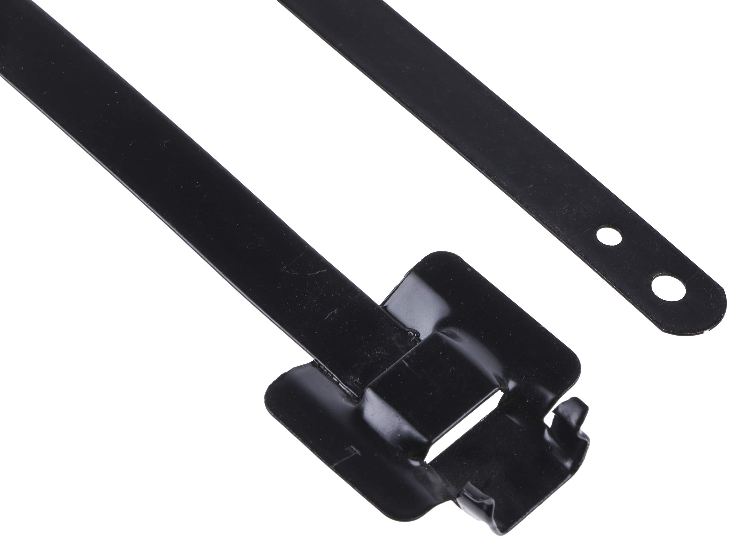 RS PRO Edelstahl 316 Kabelbinder Lösbar Schwarz 10mm x 330 mm, Packung a 100 Stück