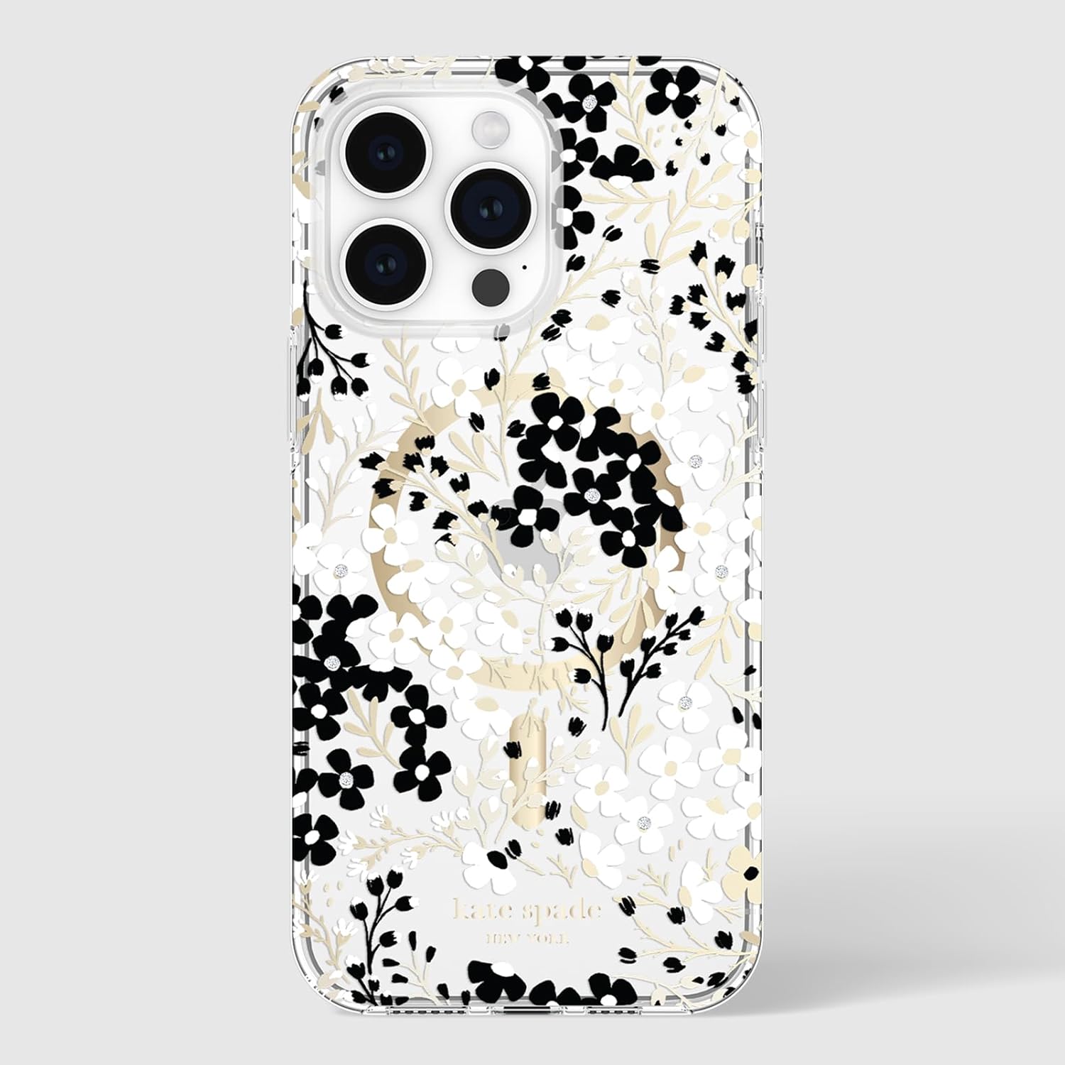 kate spade new york iPhone 14 Pro Max Case, Compatible with MagSafe - Multi Floral Black and White - Image 7