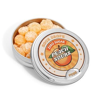 Sour Drops - Small Batch Zero Sugar Assorted Sours - 5 Flavor Variety Mix - No Artificial Sweeteners or Dyes - Vegan, Gluten Free - 5 Gift Tins (60g Each)